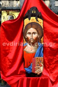 Ιησούς Χριστός Ο Παντοκράτωρ Χειροποίητη Ξυλόγλυπτη Αγιογραφία